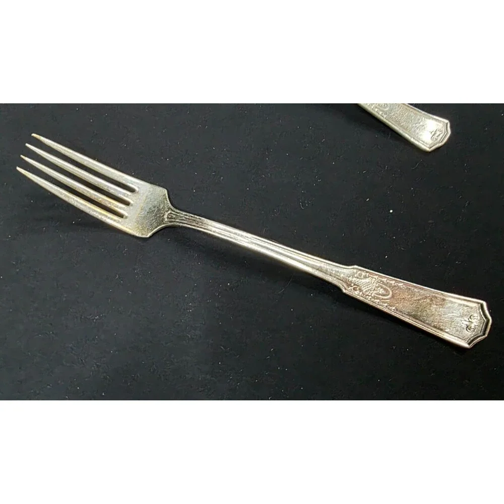 1924 Stratford Shakespeare Silverplate Flatware Fork & Spoons Lot of 4 USA